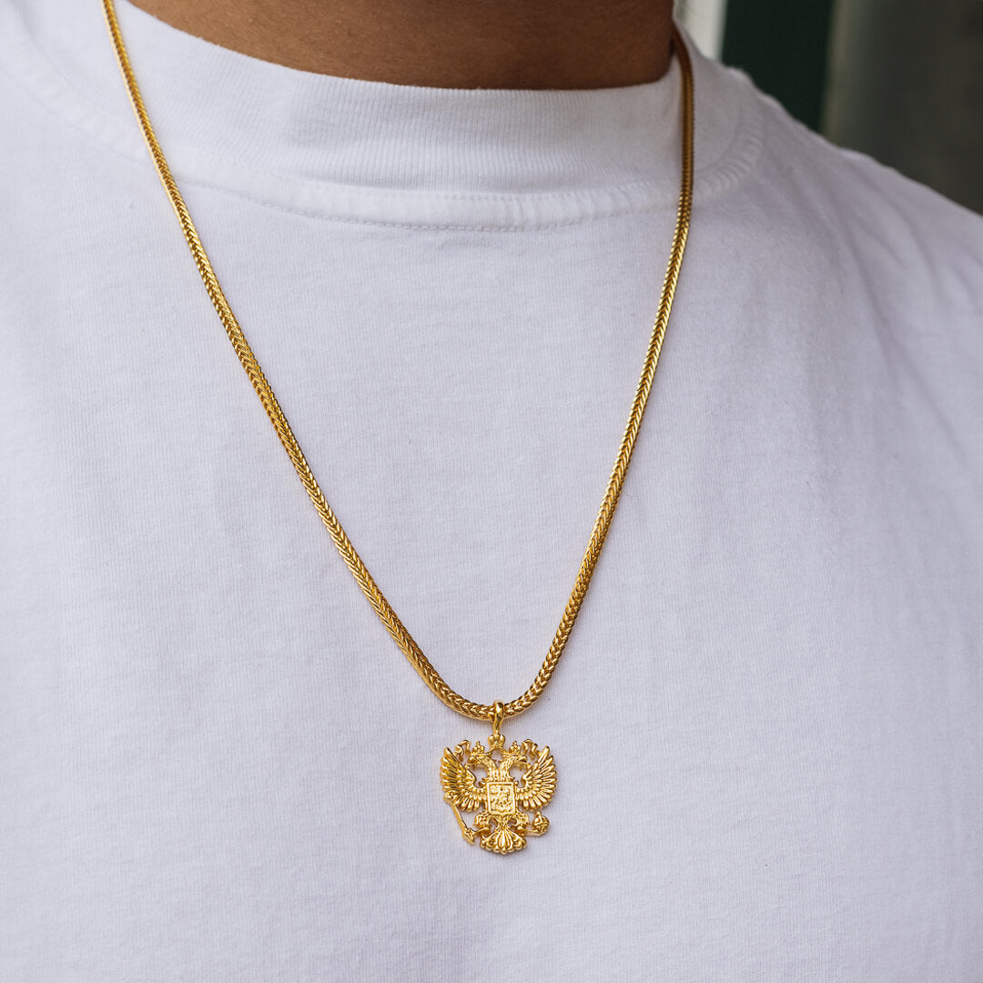 Russland Wappen Kette Herren am Model