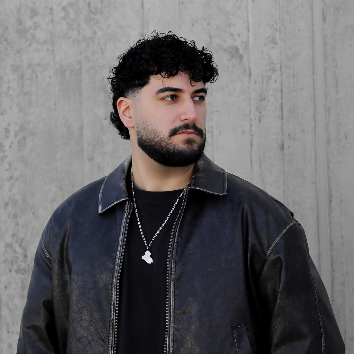 Iraq Map Necklace Matte | Men