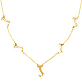 Kosovo Landkarte 5-Anhänger Kette Damen 18K Gold | d'origine