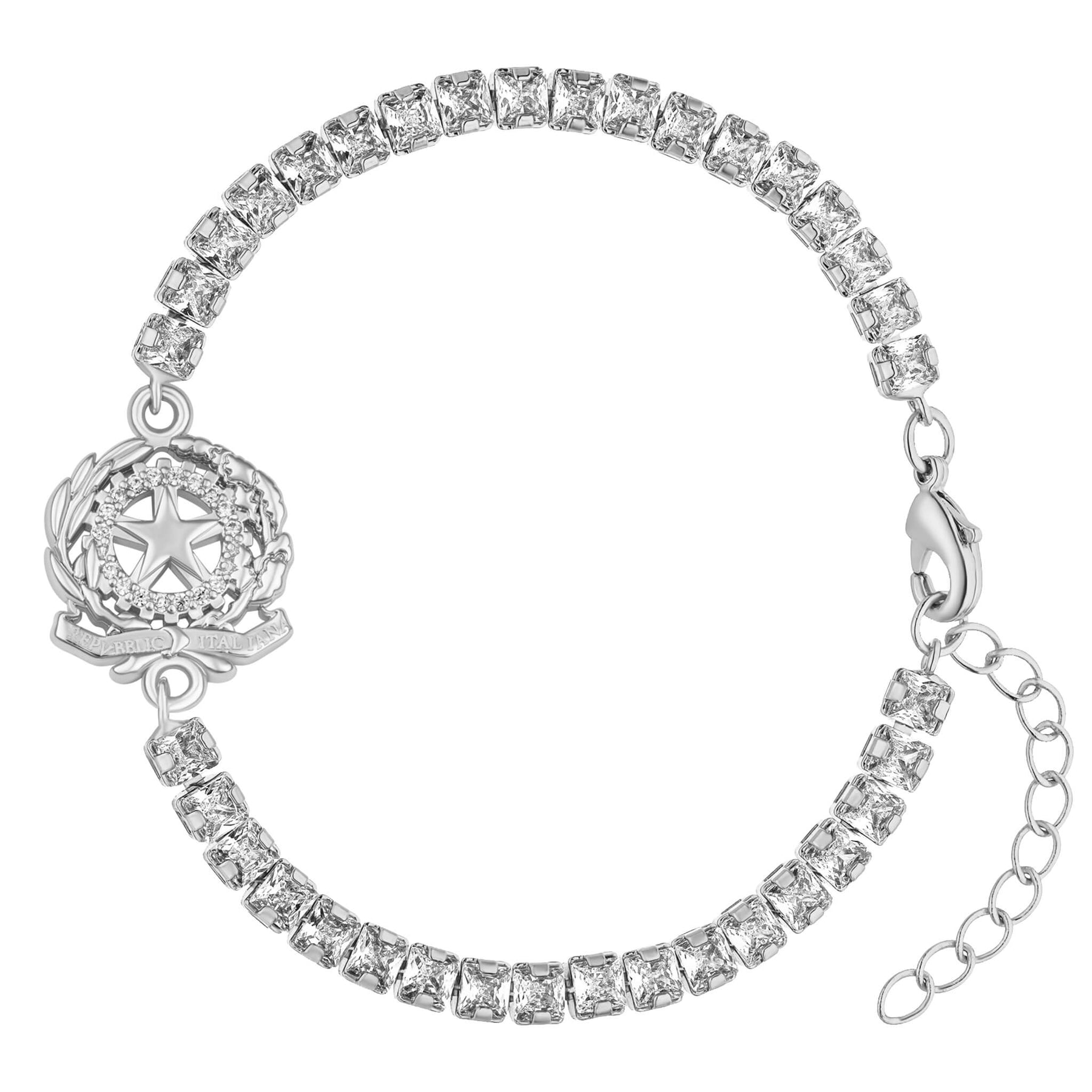 Italien Wappen Armband Damen Silber versilbert – Wappen