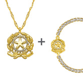 Italien Wappen Schmuck Set Damen 18K Gold | d'origine