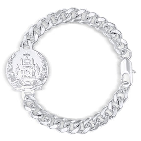 Afghanistan Emblem Bracelet Men Silver Stainless Steel | d'origine
