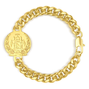 Afghanistan Emblem Bracelet Men Gold-Plated | d'origine
