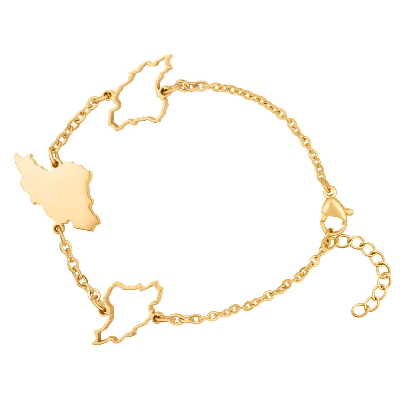 Iran Landkarten Armband 18K Gold | d'origine
