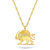 Iran Löwe Wappen Kette Damen 18K Gold | d'origine