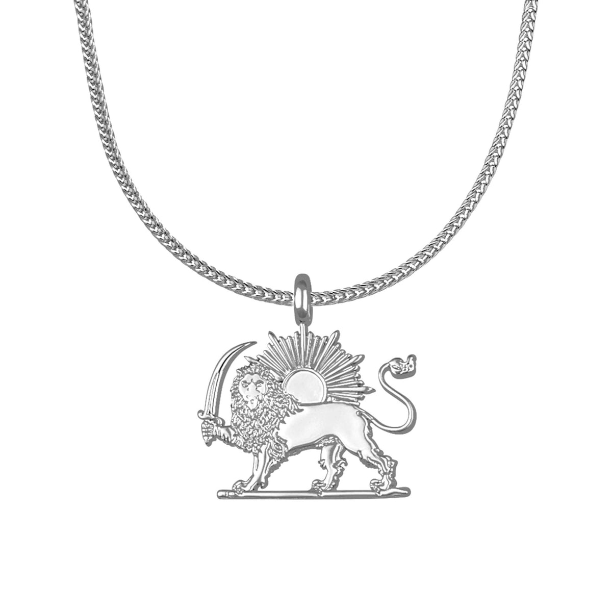 Iran Löwe Wappen Kette Herren Silber Edelstahl | d'origine