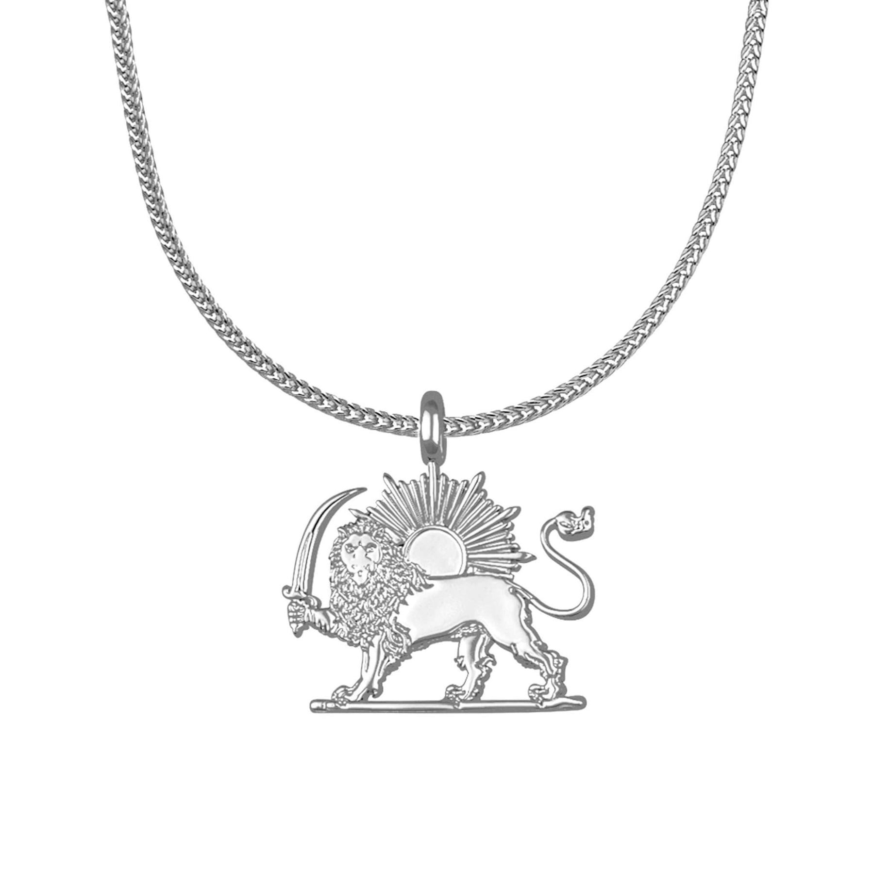 Iran Löwe Wappen Kette Herren Silber Edelstahl | d'origine