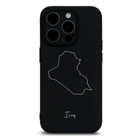 Irak Handyhülle für iPhone 13 bis 16 – Rückseite mit Landkarte und Schriftzug