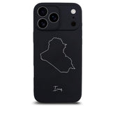 Irak Handyhülle für iPhone 17 Pro – Rückseite mit Landkarte und Schriftzug