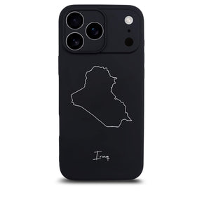 Irak Handyhülle für iPhone 17 Pro – Rückseite mit Landkarte und Schriftzug