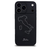 Italien Handyhülle für iPhone 17 Pro – Rückseite mit Landkarte und Schriftzug