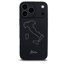 Italien Handyhülle für iPhone 17 Pro – Rückseite mit Landkarte und Schriftzug