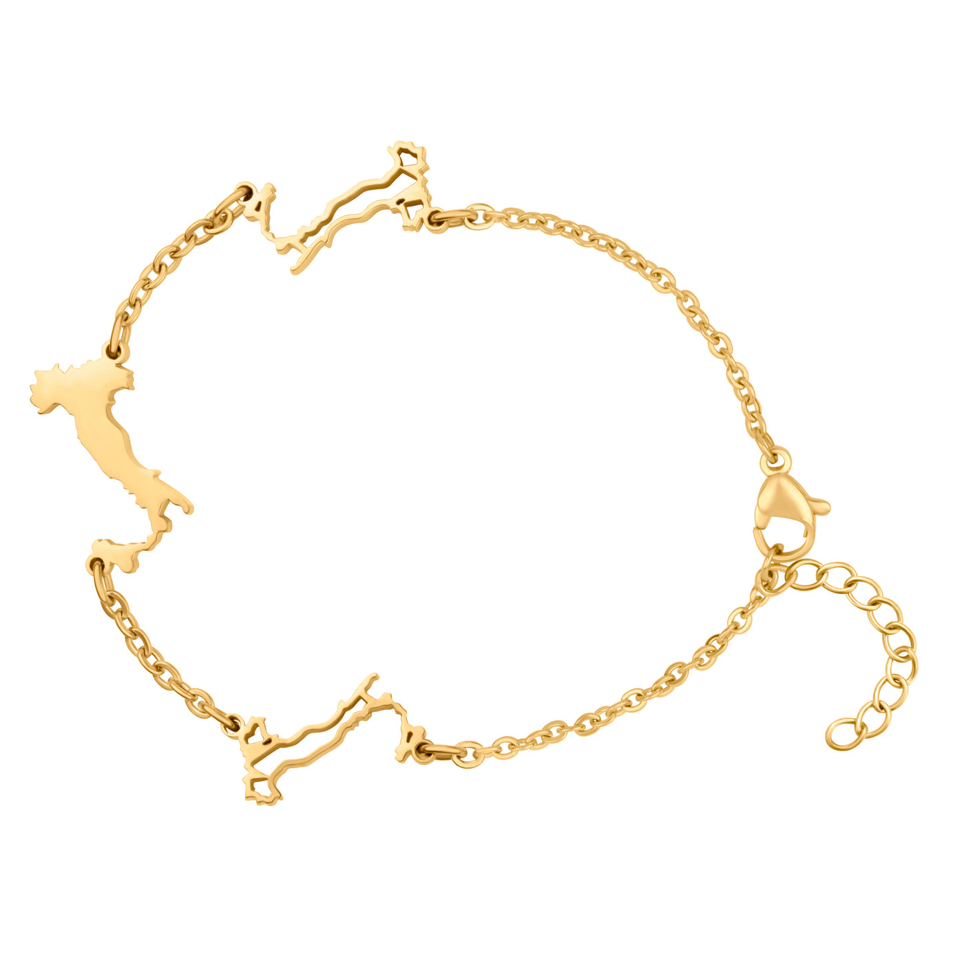 Italien Landkarten Armband 18K Gold | d'origine