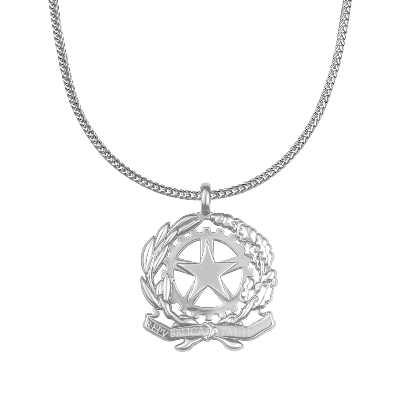 Italien Wappen Kette Herren Silber Edelstahl | d'origine