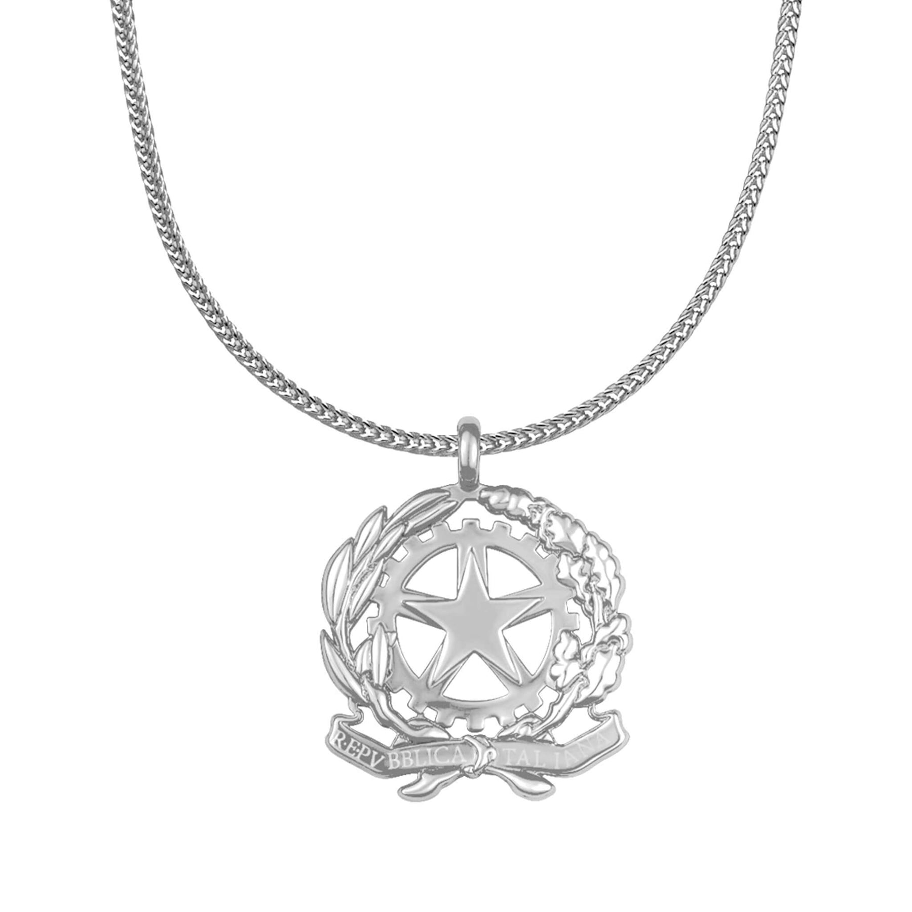 Italien Wappen Kette Herren Silber Edelstahl | d'origine
