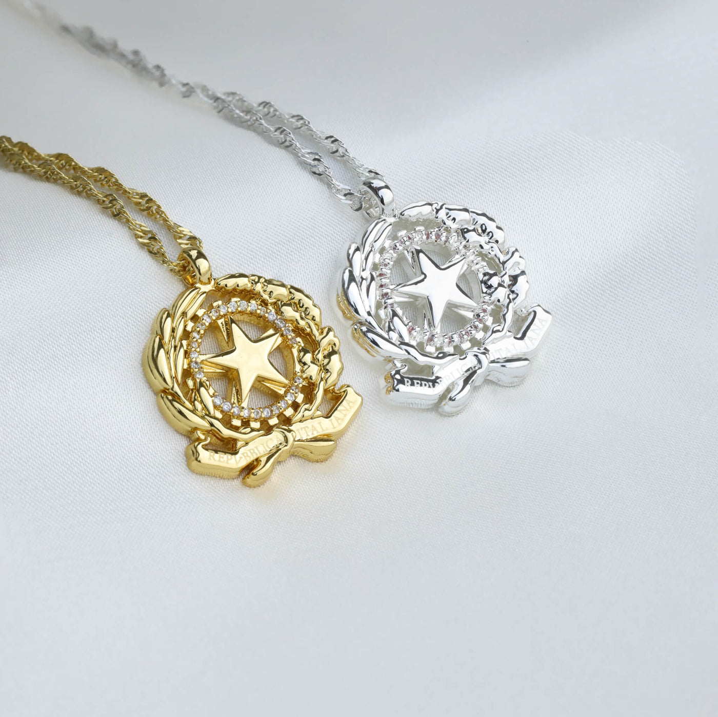 Italien Wappen Kette Damen 18K Gold | d'origine