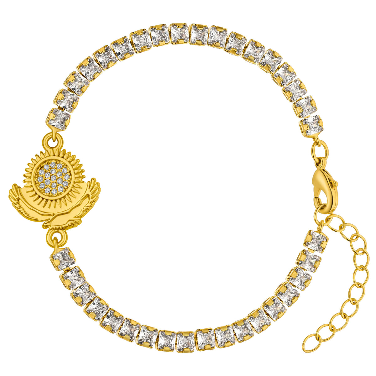 Kasachstan Wappen Armband Damen Gold vergoldet | d'origine