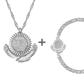 Kasachstan Wappen Schmuck Set Damen | d'origine