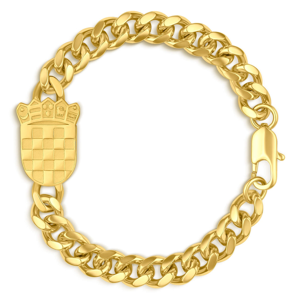 Kroatien Wappen Armband Herren 18K Gold – Šahovnica
