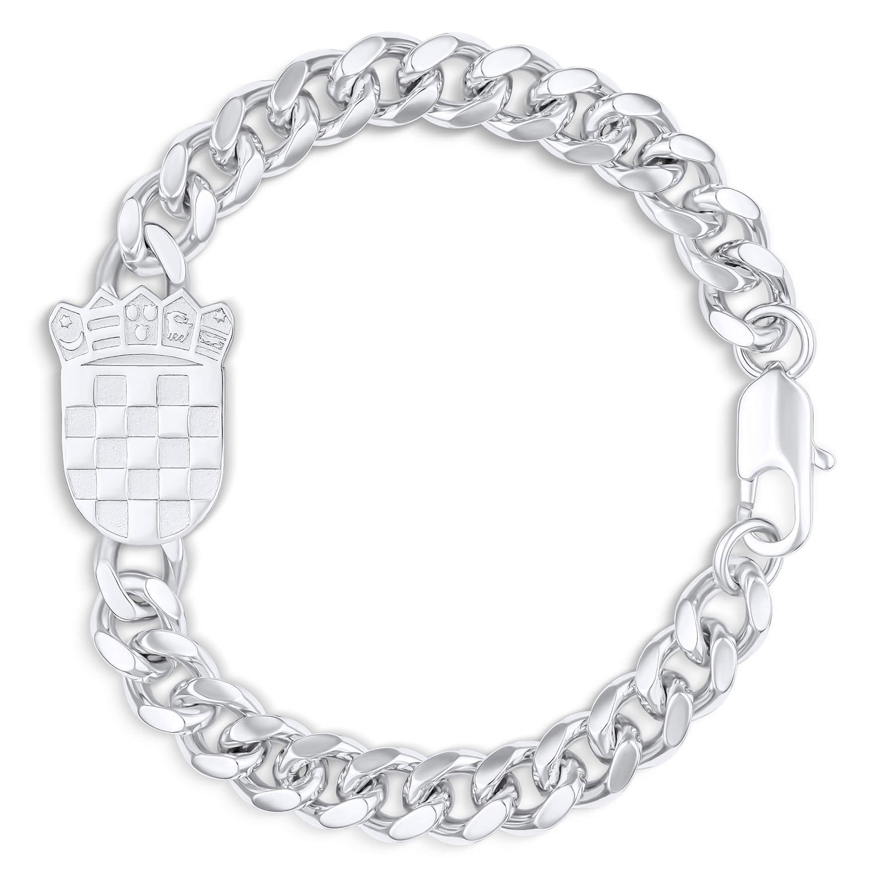 Kroatien Wappen Armband Herren Silber wasserfest | d'origine