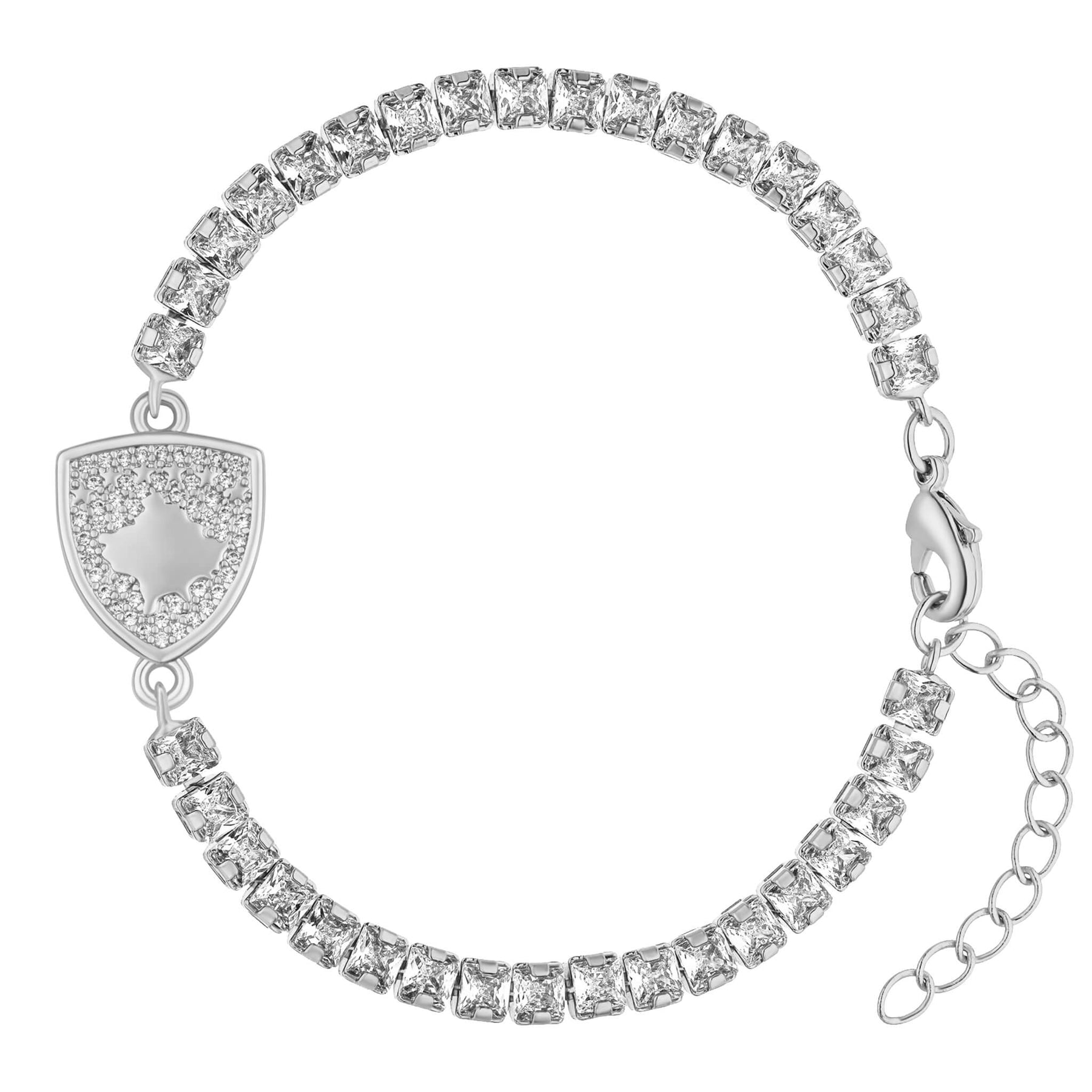 Kosovo Emblem Bracelet for Women Silver Stainless Steel – Emblem
