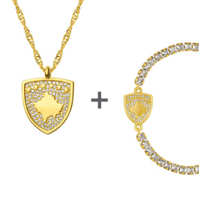Kosovo Emblem Jewelry Set for Women 18K Gold | d'origine