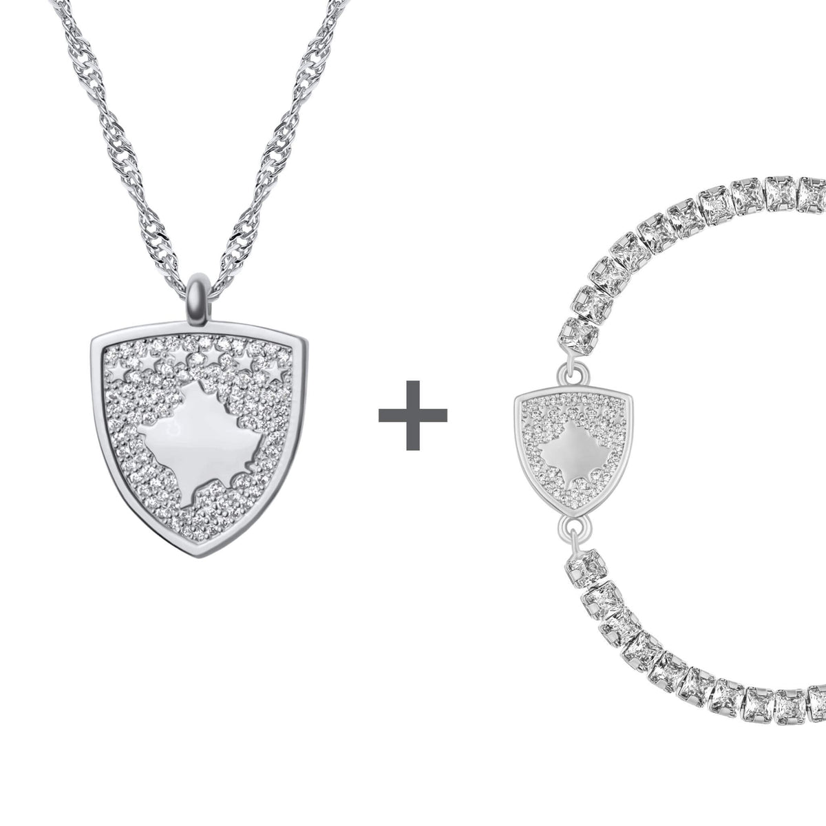 Kosovo Wappen Schmuck Set Damen | d'origine