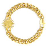 Kurdistan Wappen Armband Herren 18K Gold – Roj Sonne