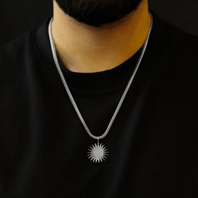 Kurdistan Emblem Necklace for Men Worn Photo – Roj Sun