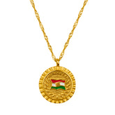 Kurdistan Flaggenkette Damen 18K Gold | d'origine