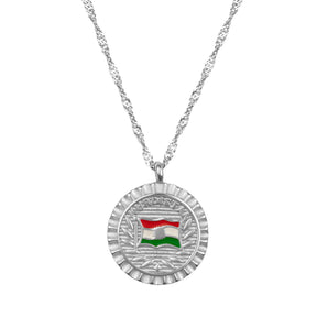 Kurdistan Nationalflagge Flaggenkette Damen Silber wasserfest | d'origine