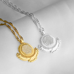 Kasachstan Adler Wappen Kette Damen 18K Gold | d'origine