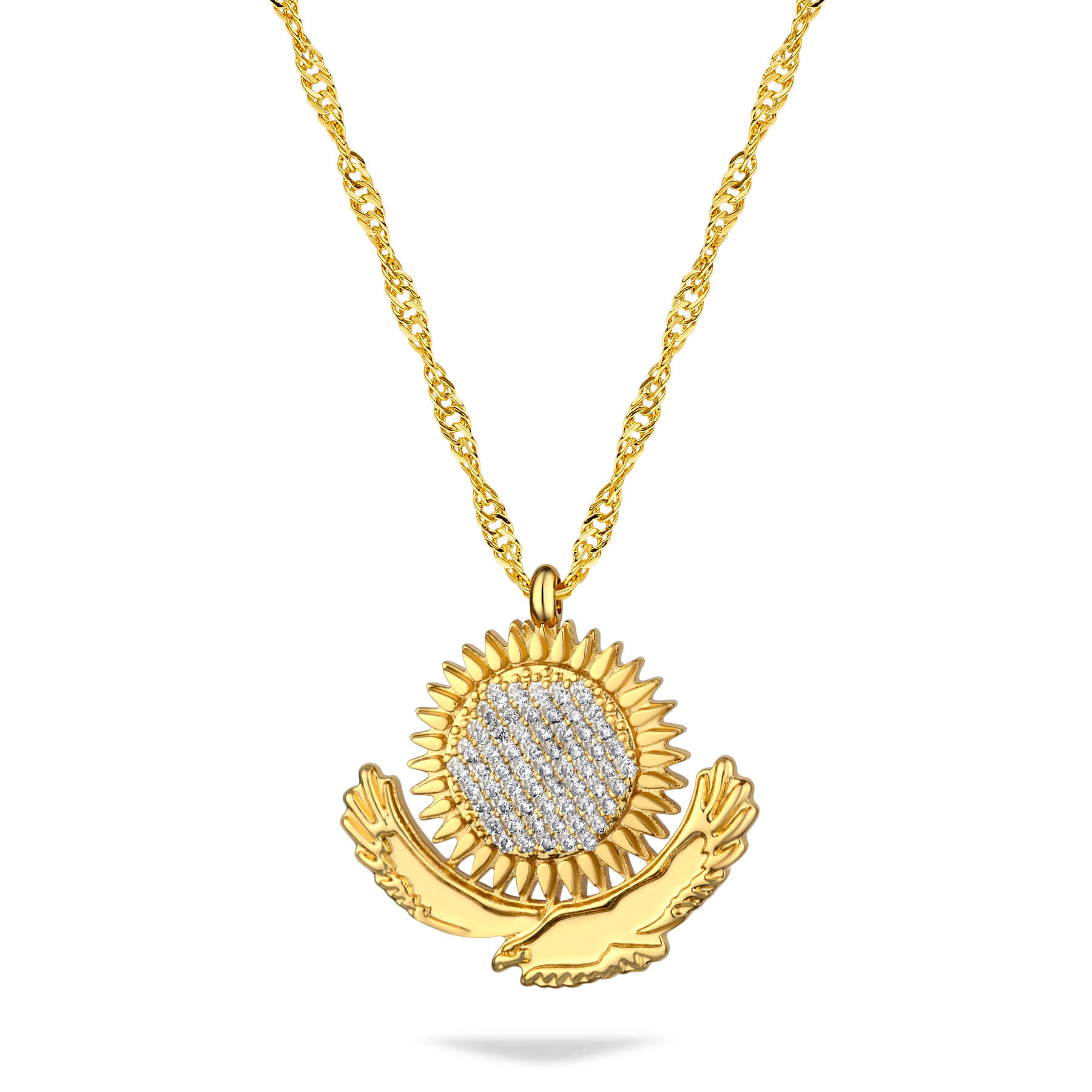 Kasachstan Wappen Kette Damen 18K Gold | d'origine