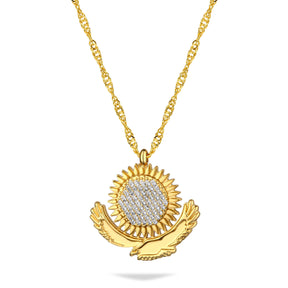 Kasachstan Wappen Kette Damen 18K Gold | d'origine