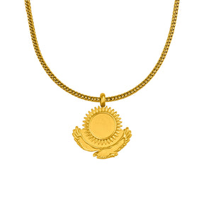 Kasachstan Wappen Kette Herren Gold vergoldet | d'origine