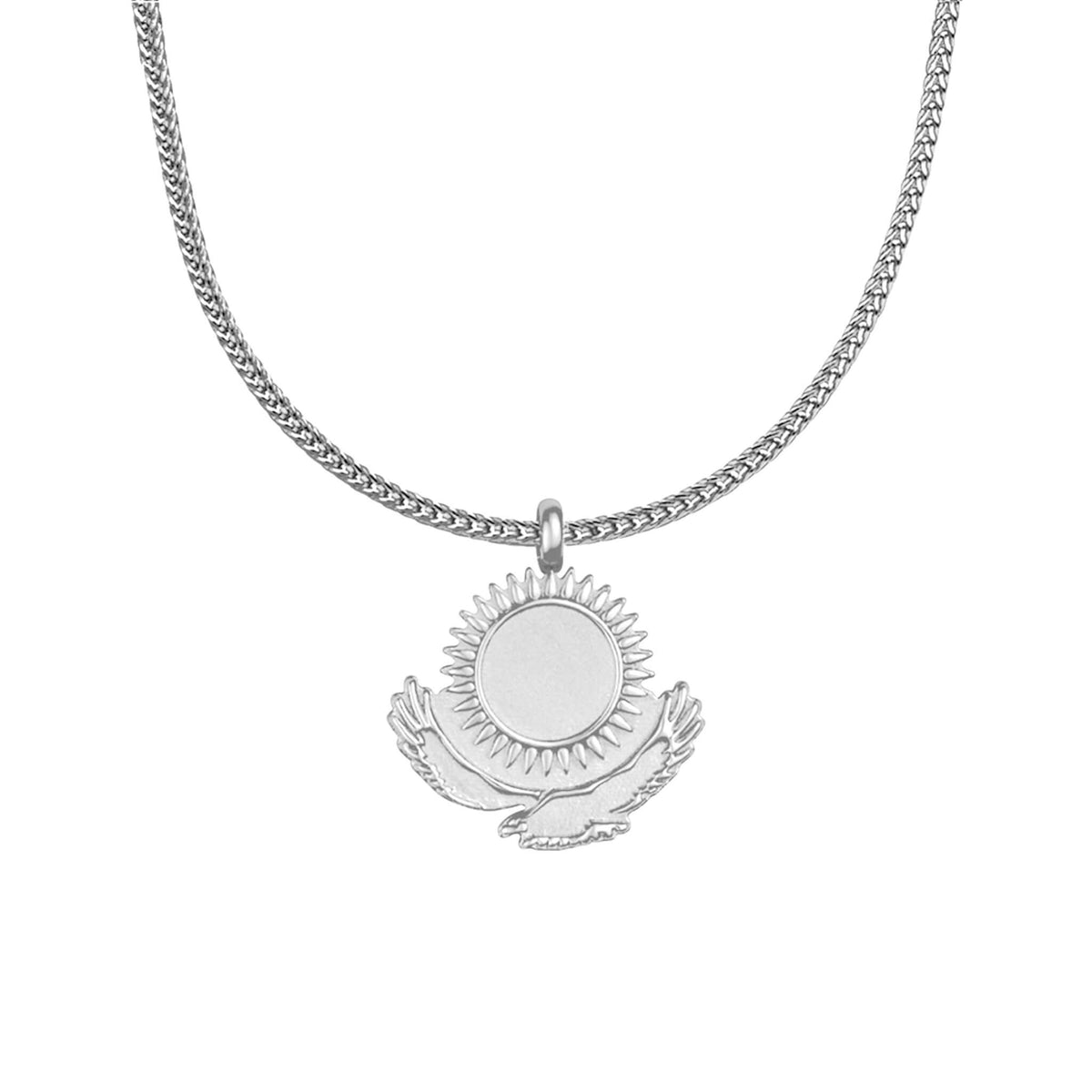 Kasachstan Adler Wappen Kette Herren Silber Edelstahl | d'origine