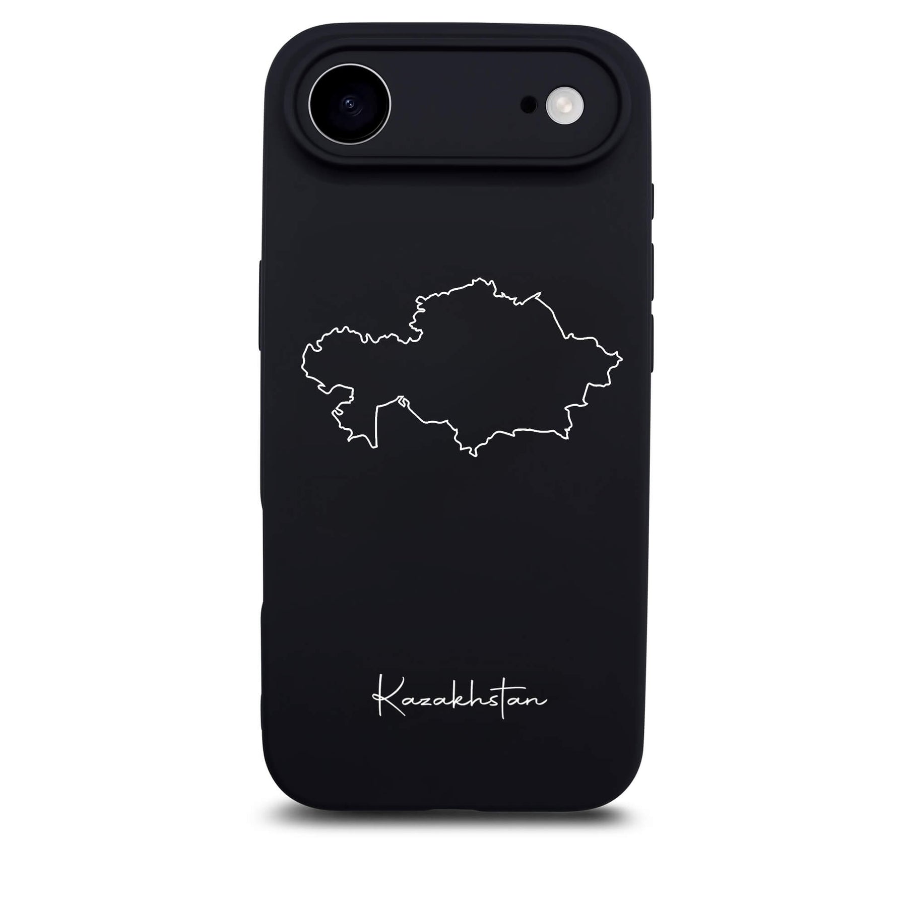 Kasachstan Handyhülle für iPhone 17 Air – Rückseite mit Landkarte und Schriftzug