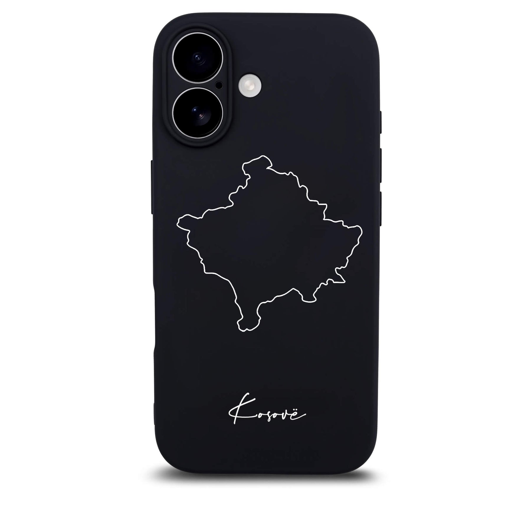 Kosovo Handyhülle für iPhone 17 – Rückseite mit Landkarte und Schriftzug
