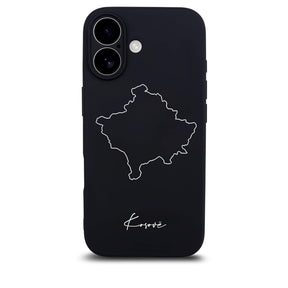 Kosovo Handyhülle für iPhone 17 – Rückseite mit Landkarte und Schriftzug