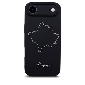 Kosovo Handyhülle für iPhone 17 Air – Rückseite mit Landkarte und Schriftzug