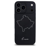 Kosovo Handyhülle für iPhone 17 Pro – Rückseite mit Landkarte und Schriftzug