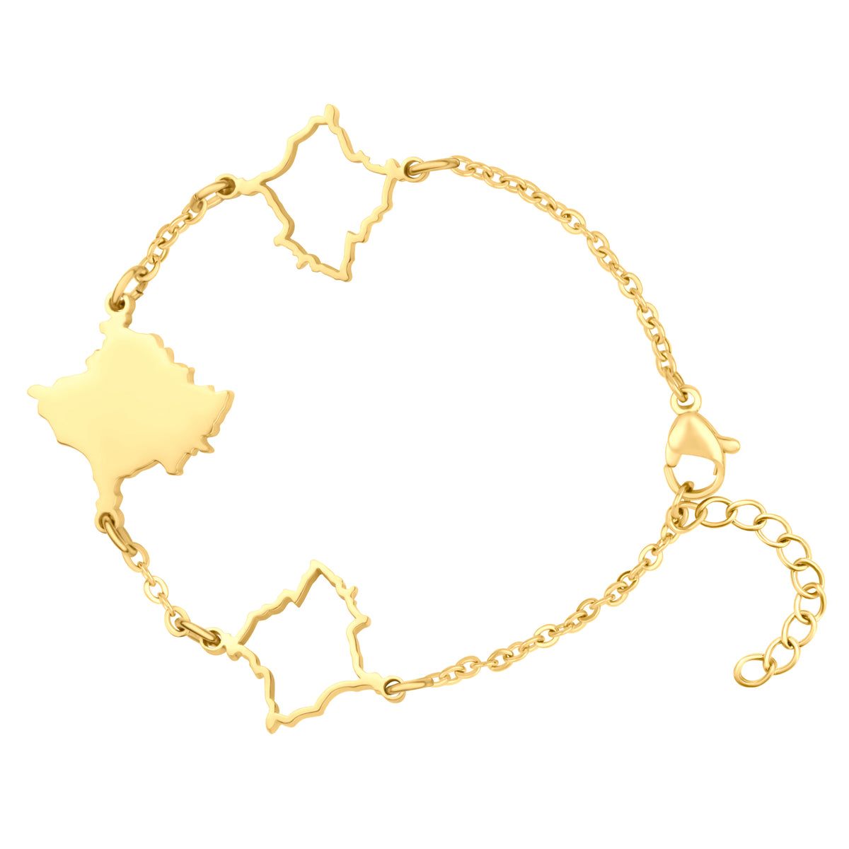 Kosovo Landkarten Armband 18K Gold | d'origine