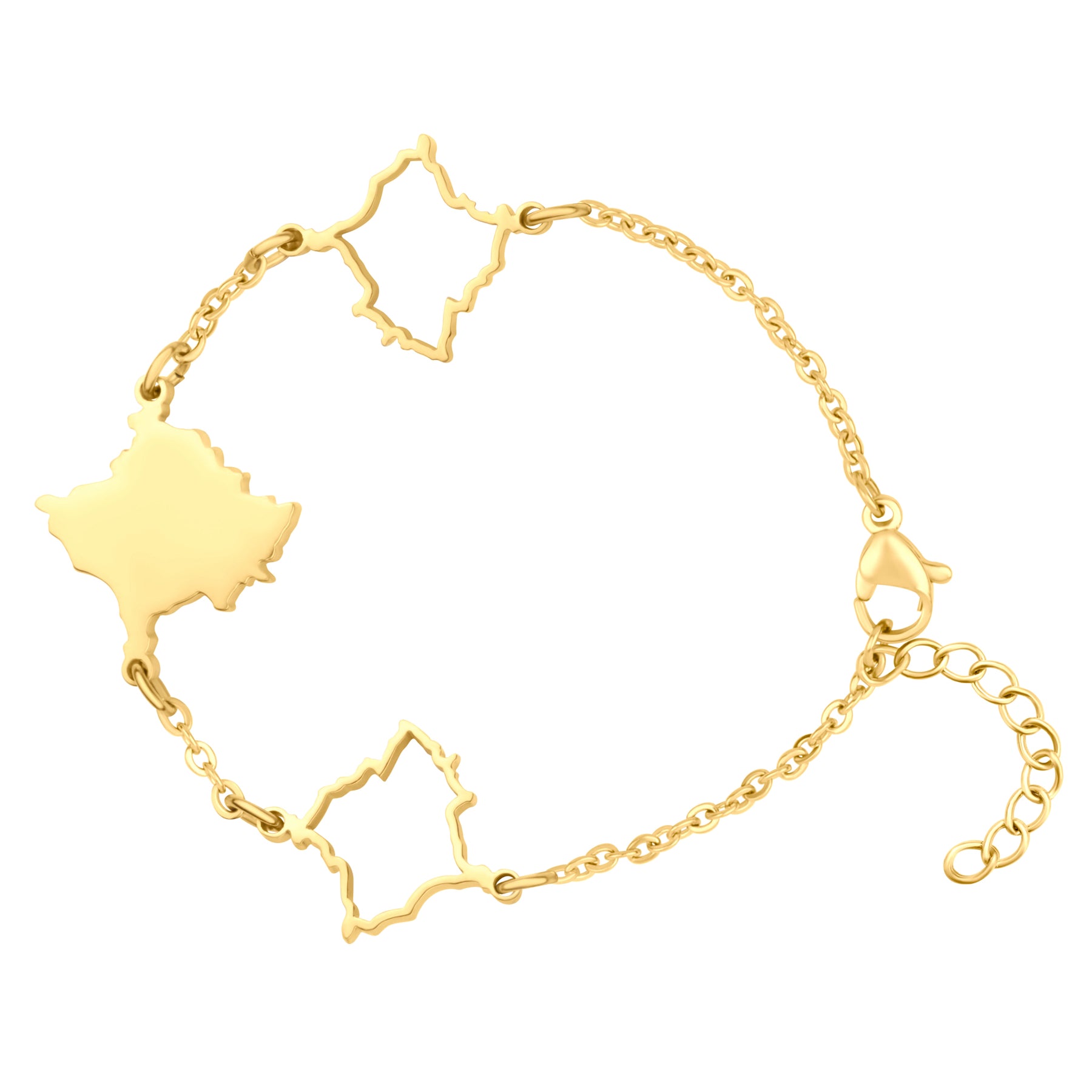 Kosovo Landkarten Armband 18K Gold | d'origine