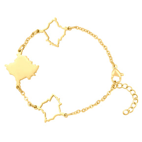 Kosovo Landkarten Armband 18K Gold | d'origine