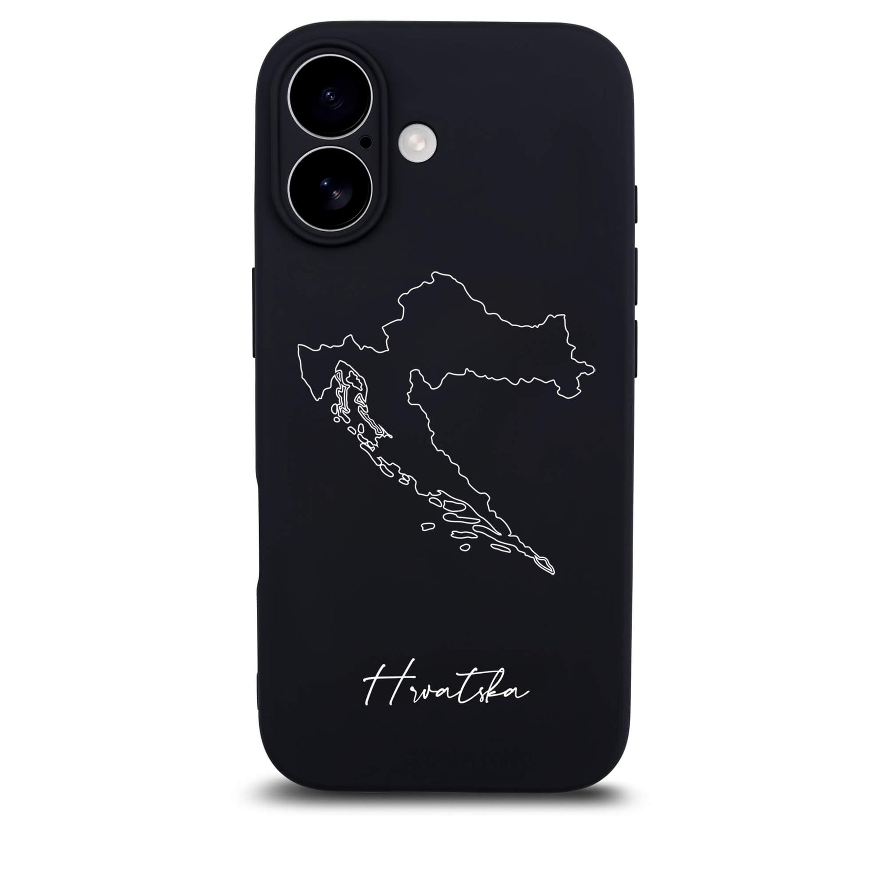Kroatien Handyhülle für iPhone 17 – Rückseite mit Landkarte und Schriftzug