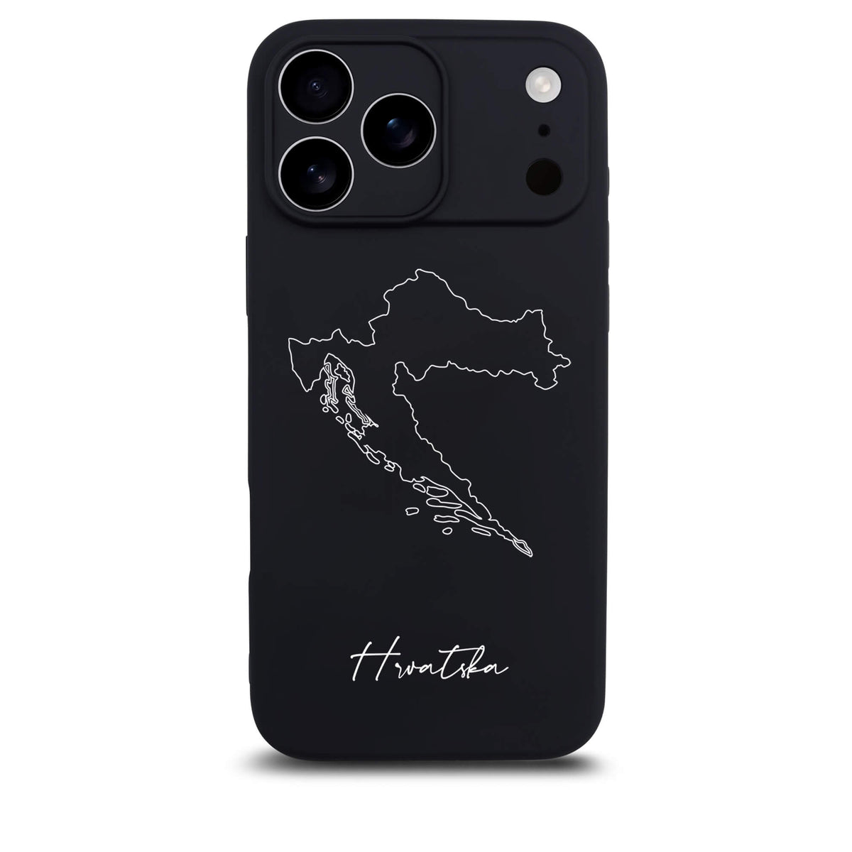 Kroatien Handyhülle für iPhone 17 Pro – Rückseite mit Landkarte und Schriftzug