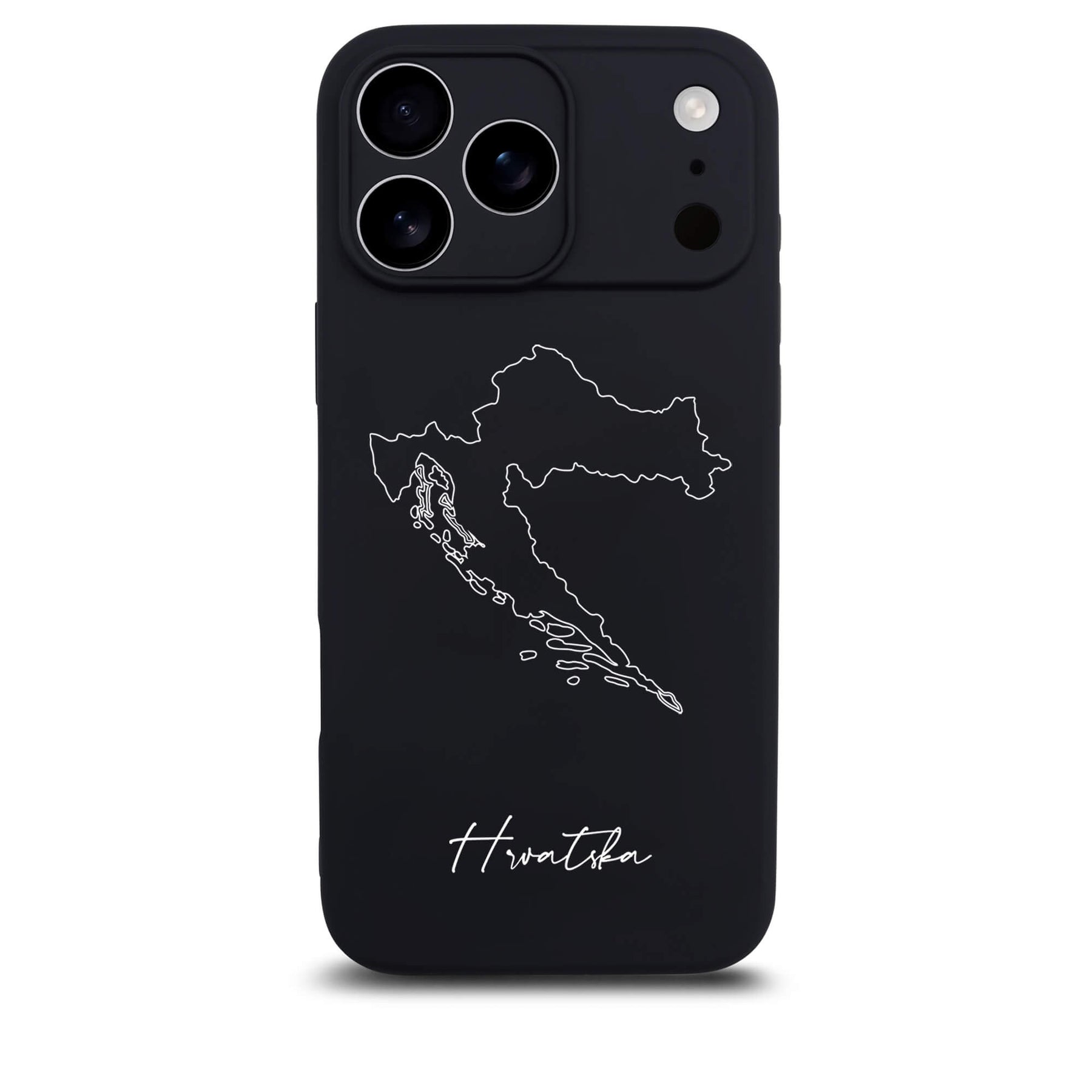 Kroatien Handyhülle für iPhone 17 Pro – Rückseite mit Landkarte und Schriftzug