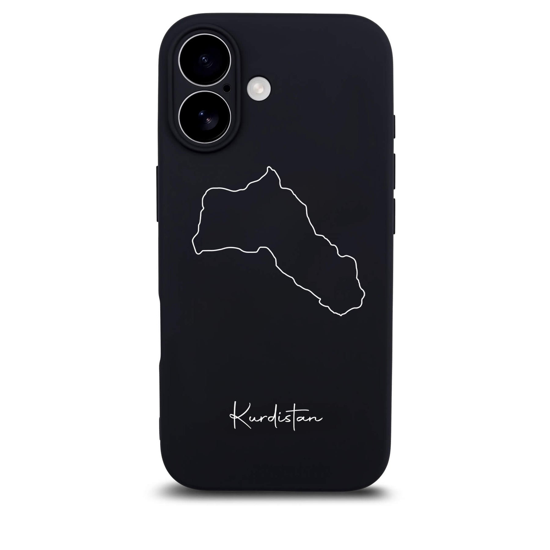 Kurdistan Handyhülle für iPhone 17 – Rückseite mit Landkarte und Schriftzug