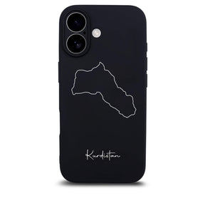Kurdistan Handyhülle für iPhone 17 – Rückseite mit Landkarte und Schriftzug