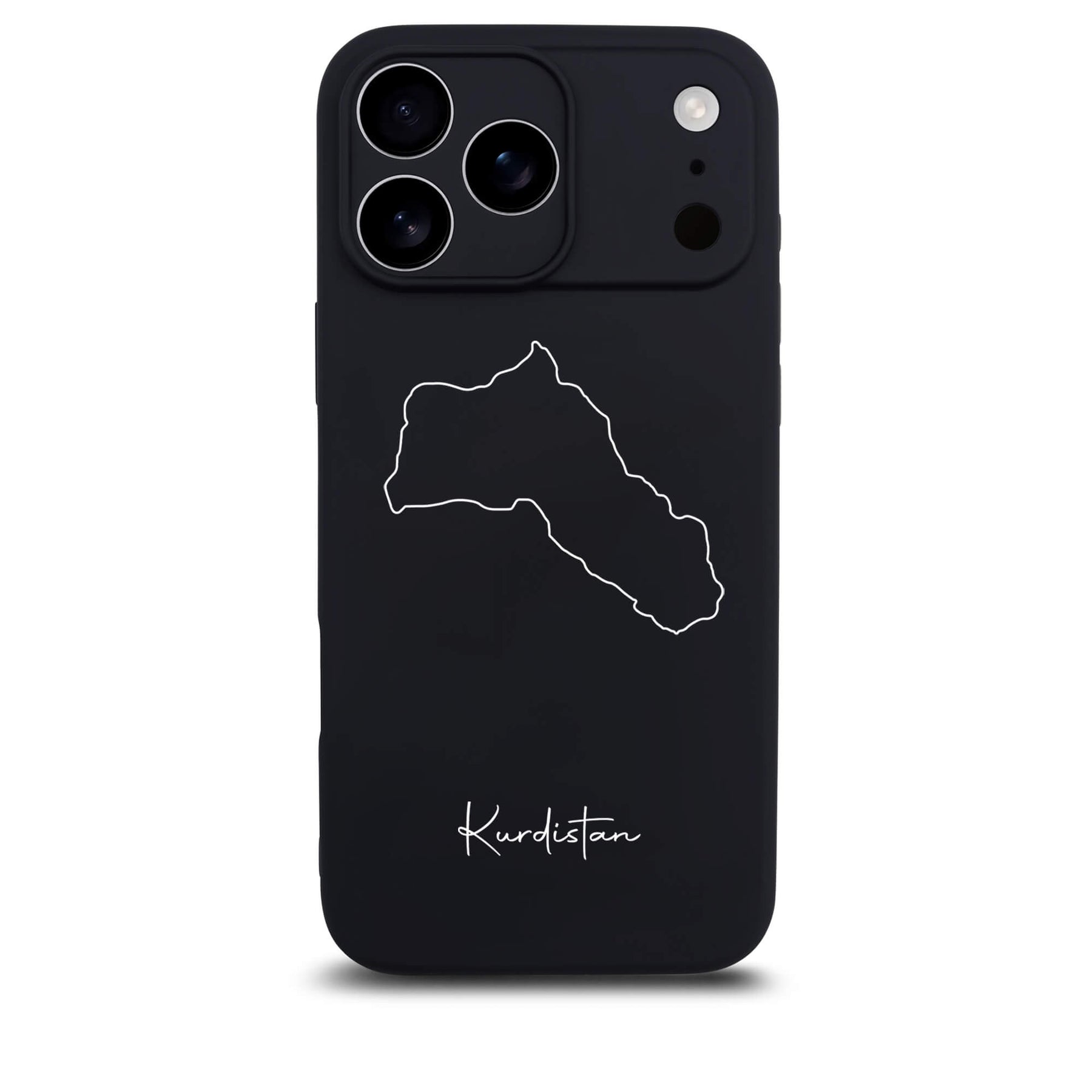 Kurdistan Handyhülle für iPhone 17 Pro – Rückseite mit Landkarte und Schriftzug